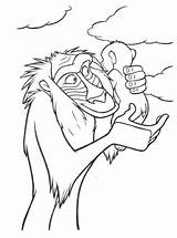 Coloring Pages Rafiki Lion King Disney Drawings Character Getcolorings Characters Color Sketches Horse sketch template
