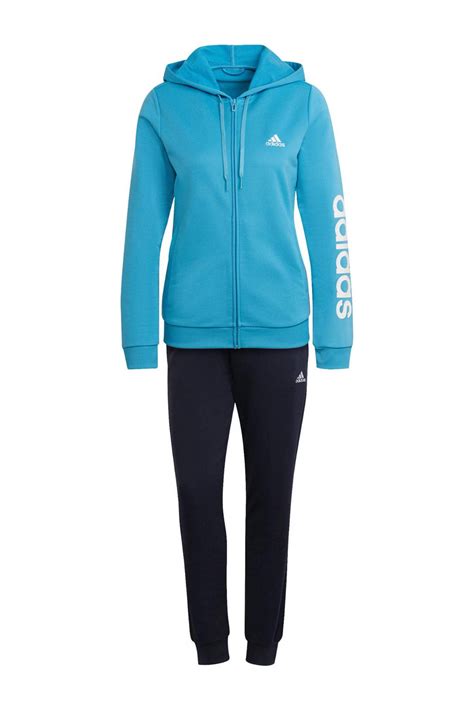adidas performance joggingpak blauwdonkerblauw wehkamp