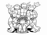 Coloring Ninja Turtles Teenage Mutant Pages Printable Popular sketch template