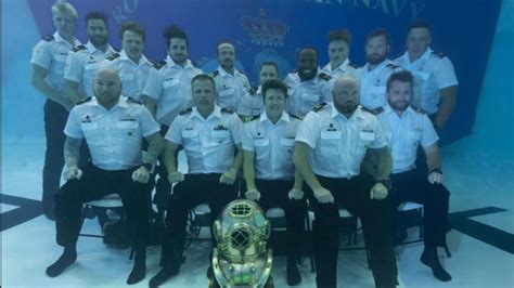royal canadian navy divers   epic underwater photo  graduation