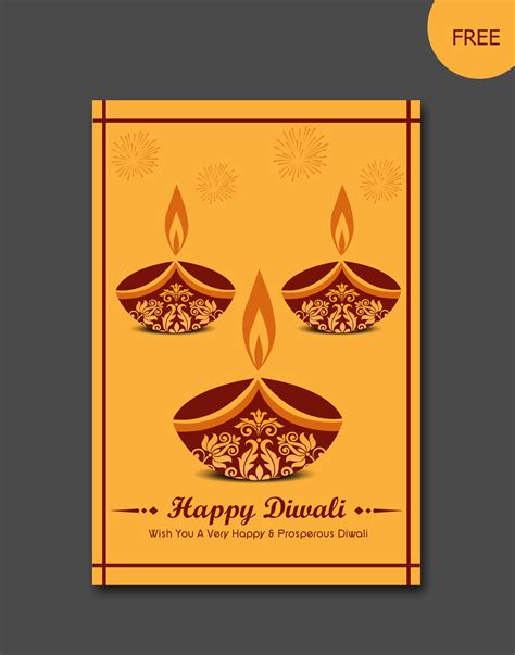 diwali vector card templates