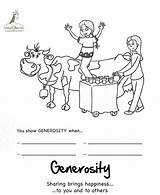 Coloring Generosity Books sketch template