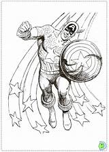 Coloring Captain America Pages Superhero Dinokids Print Printable Comments Close sketch template