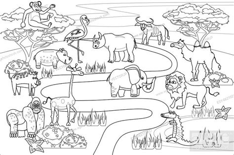 wildlife safari coloring pages