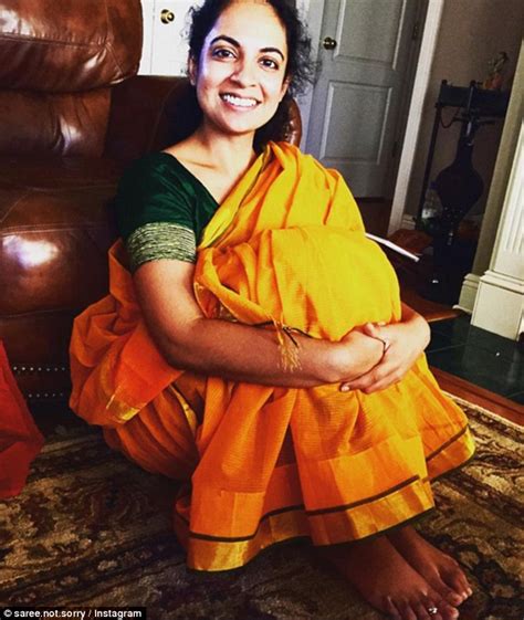 indian american professor fights xenophobia with saree not sorry campaign daily mail online