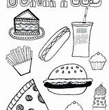 Food Unhealthy Pages Coloring Getcolorings Color Getdrawings sketch template