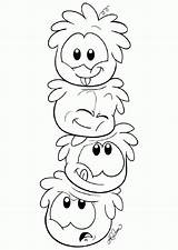 Coloring Pages Penguin Club Puffle Puffles Printable Adelie Cute Print Kids Comments Getcoloringpages Library Clipart sketch template