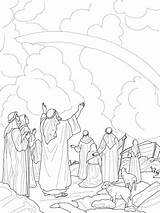Noah Regenbogen Gottes Bund Ausmalbild Covenant Arche Ark Ausdrucken sketch template