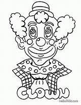 Coloring Clown Faces Pages Popular sketch template