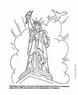 Liberty Statue Coloring Pages Printable Symbols Drawing Patriotic Usa Sheet American Printables Kids Places Print Face Funny History Flag Does sketch template