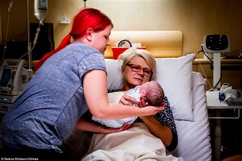 mum gives birth to her grandson as a surrogate for her daughter who has