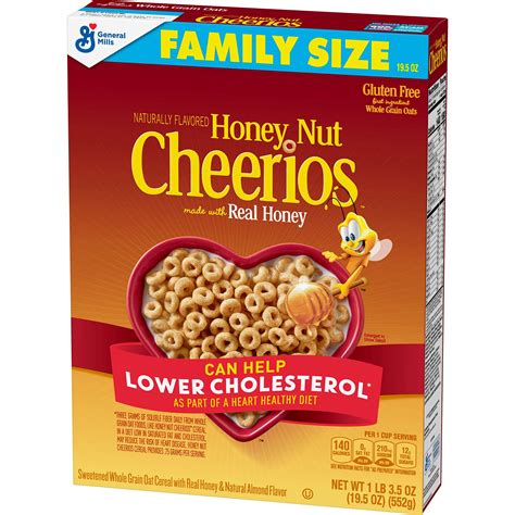 Honey Nut Cheerios Cereal With Oats Gluten Free 19 5 Oz