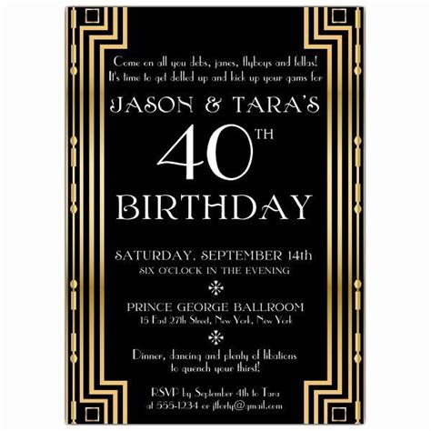blank great gatsby invitation template awesome gatsby gold couples