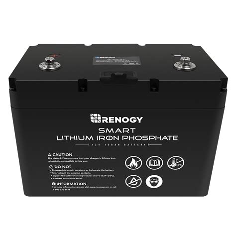 ah smart lithium iron phosphate battery renogy