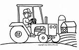Coloring Tractor Pages Color Kids sketch template