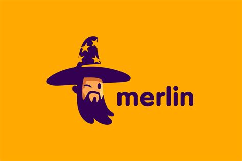 merlin logo creative illustrator templates creative market