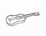 Guitar Coloring Acoustic Coloringcrew sketch template