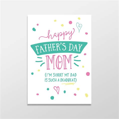 funny fathers day card  mom happy fathers day  etsy