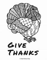 Zentangle Turkey sketch template