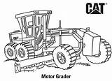 Coloring Pages Cat Caterpillar Backhoe Grader Motor Tractor Color Comments Choose Board sketch template