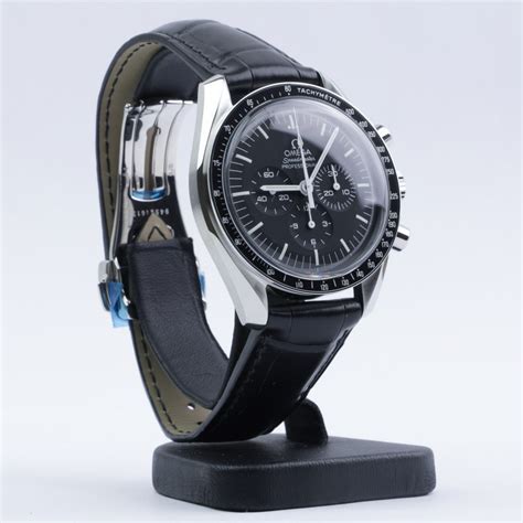 omega speedmaster professional moonwatch hesalite leather strap new