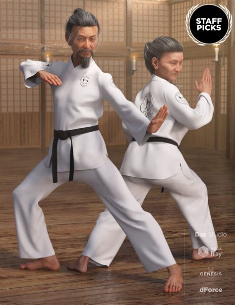 dforce karate gi for genesis 8 daz 3d