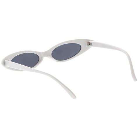 retro 90 s ultra thin shallow oval cat eye sunglasses zerouv