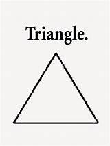 Coloring Preschoolers Geometry Words Outlines Triangles sketch template
