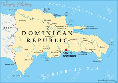 The Dominican Republic Map With Cities Travelsfinders