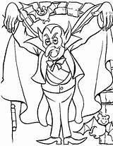 Coloring Pages Halloween Dracula sketch template