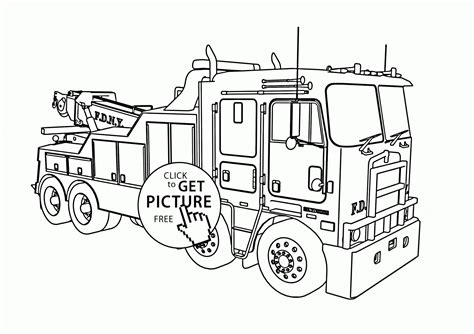 fire wrecker coloring page  kids transportation coloring pages