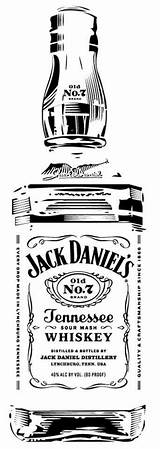 Jack Daniels Bottle Stencil Silhouette Whiskey Vector Daniel Para Garrafa Clipart Logo Stencils Flasche Desenho Drawings Airbrush Vinyl Pages Coloring sketch template