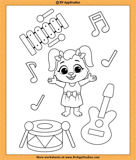 instruments coloring pages  kids  printables