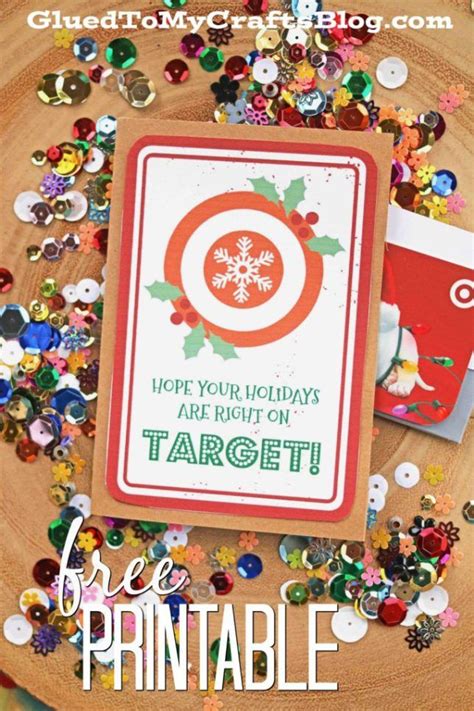 target gift card printable  christmas printable