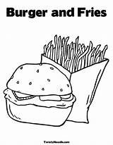 Burger sketch template