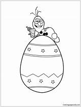 Easter Olaf Coloring Frozen Colouring Egg Pages Snowman Top Printable Color Online sketch template
