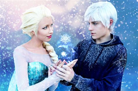 jack frost and queen elsa elsa and jack frost photo 37310504 fanpop