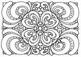 Coloring Pages Adults Abstract Flowers Adult Printable Books sketch template