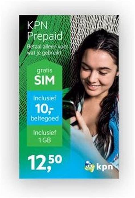 bolcom kpn    prepaid simkaart inclusief gratis gb internetbundel