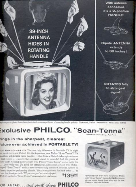 1957 Philco Portable Tv Magazine Ad 4948