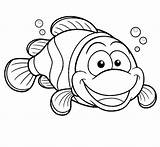 Fish Coloring Clown Pages Happy Color Cute Drawing Printable Getcolorings Nemo Beautiful Getdrawings Tocolor sketch template