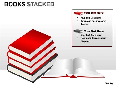 books stacked powerpoint   powerpoint templates