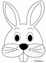 Bunny Easter Face Mask Template Coloring Rabbit Templates Printable Pages Drawing Egg Head Chick Crafts Chicken Kids Outline Colouring Happy sketch template