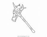 Fortnite Pickaxe Coloringpages101 sketch template