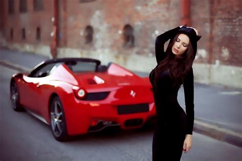 Julia Adasheva Is A Russian Brunette With A Ferrari 458