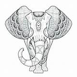 Elephant Coloring Pages Adult Adults Hard Elephants Getcolorings Printable Getdrawings Color Colorings sketch template