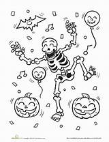 Skeleton Dance sketch template