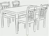 Comedor Dibujo Mobili Cadeira Dependencias Colorir Sillas Tudodesenhos Pintarcolorear Jadalnia Kolorowanki Dzieci Partes Stampa sketch template