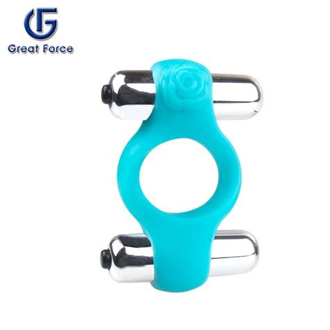 hot sale two bullet vibrating cock ring powerful g spot