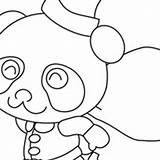 Coloring Christmas Pages Panda sketch template